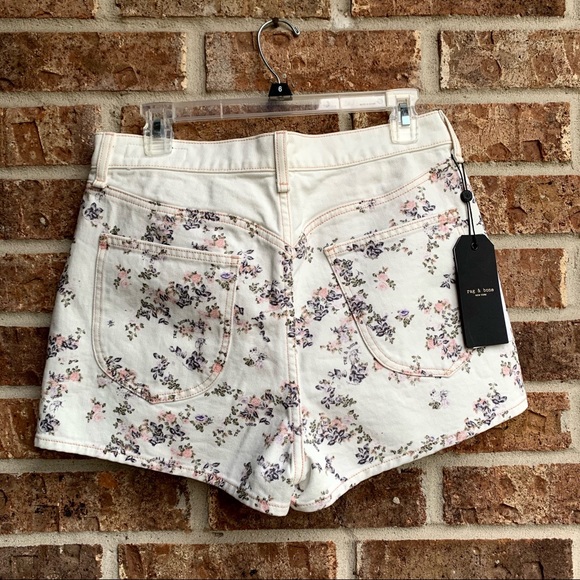 Rag & Bone Ellie Floral Denim Shorts - Picture 5 of 8